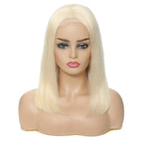 Sunber 613 Blonde Color Short Straight Lace Closure Bob Wig 13 By 4 Lace Front Wigs