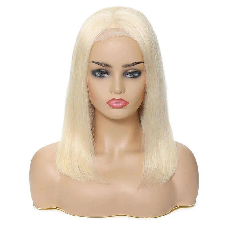 Flash Sale Sunber 613 Blonde Color Short Straight Lace Closure Bob Wig 13 By 4 Lace Front Wigs