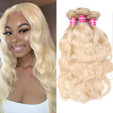 Sunber Hair Blonde 613 Hair Weave 3 Bundles Body Wave Virgin Human Hair Weft