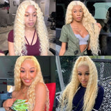 Clearance Sale Sunber #613 Blonde Deep Wave 13x4 Lace Front Wig 100% Human Hair Flash Sale