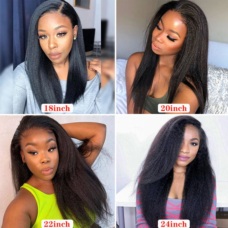 Buy Sunber  Blonde Highlights 13*4 Lace Front Body Wave Wig Get 18" Lace Part Kinky Straight Wig FLash Sale