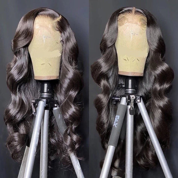 Sunber 9A Grade 13 by 4 Transparent Lace Frontal Wigs With Baby Hair Pre Plucked Body Wave Human Hair Wigs 150% Density