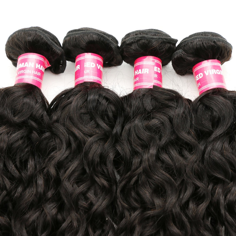 1 Bundle Virgin Water Wave Bundles, Peruvian/Malaysian/Brazilian Virgin Hair Weaves - Sunberhair