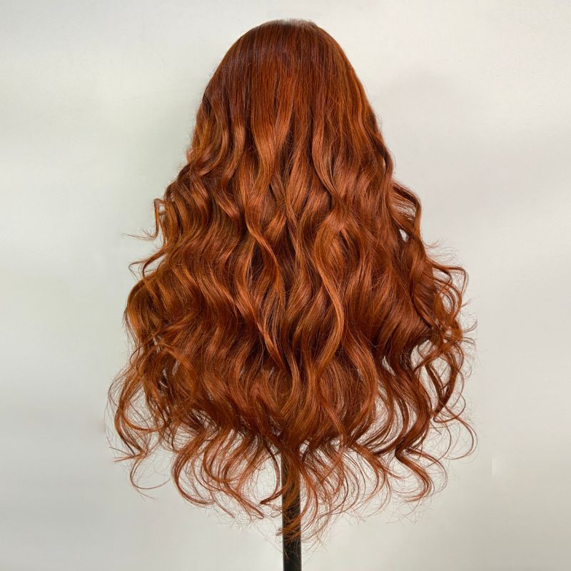 Sunber $139 Get 24 inches 13x4 Lace Front Wigs Sunset Gold Color With Copper Body Wave Wig Flash Sale