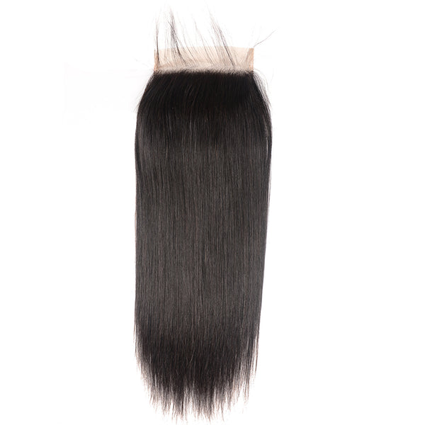 Sunber 7*7 Free Part  Straight Lace Closure with Baby Hair, Peruvian/Malaysian/Brazilian/Indian Hair