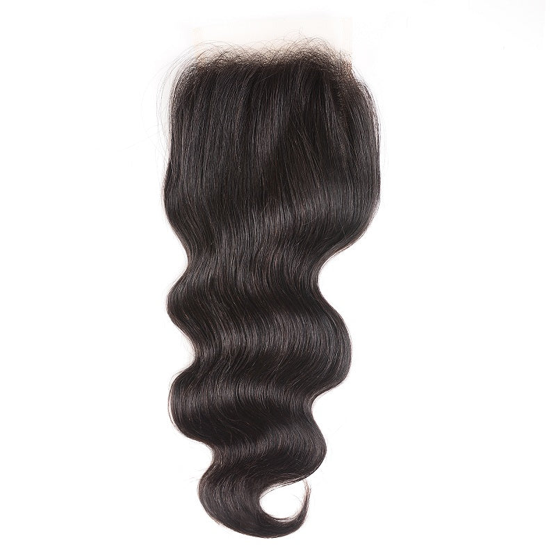 Sunber High Quality  4x4 Transparent Lace Closure Body Wave Free Part Human Hair