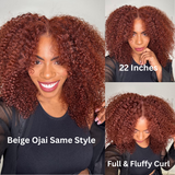 kinky curly reddish brown transparent lace front wigs