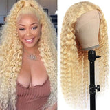 Clearance Sale Sunber #613 Blonde Deep Wave 13x4 Lace Front Wig 100% Human Hair Flash Sale