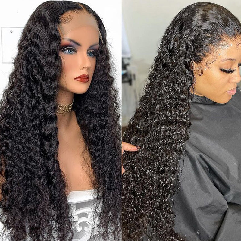 Flash Sale Sunber Full Curly Lace Closure Wigs Pre-Plucked Hairline Human Hair Wigs 180% Density