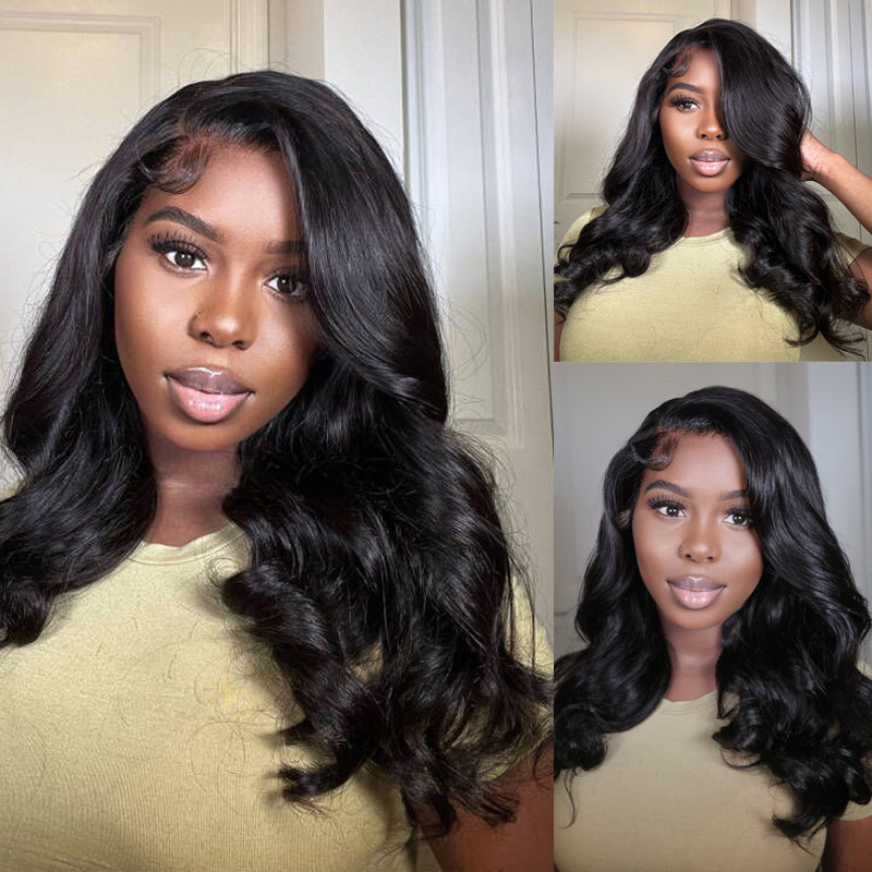 Sunber Feather Bangs New Wave Short Bob Lace Frontal Wig Curtain Bangs Human Hair Wig Flash Sale
