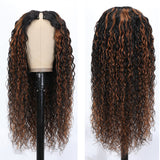 Flash Sale Sunber Full And Thick Balayage Highlight V Part Water Wave Wig Beginner Friendly