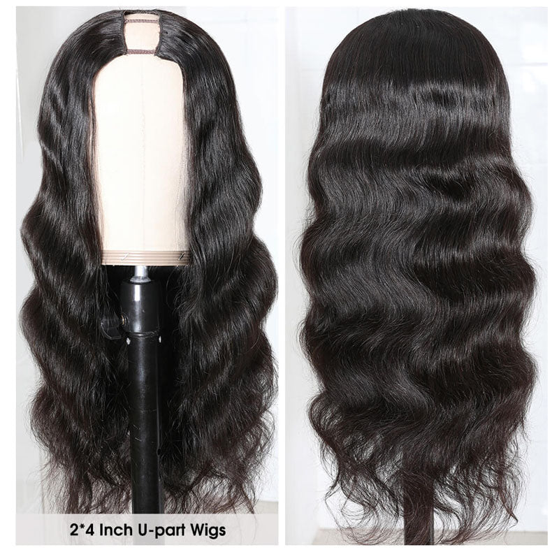 【22inch=$99】Sunber Body Wave U Part Wig Human Hair Natural Color For Women Flash Sale