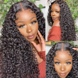 【180%】Sunber Jerry Curly Glueless Wigs 13x4 HD Transparent Lace Front Wigs HD Lace Wig Flash Sale