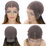 Sunber Ombre Black Blonde Highlight Natural Wavy Lace Front Wigs