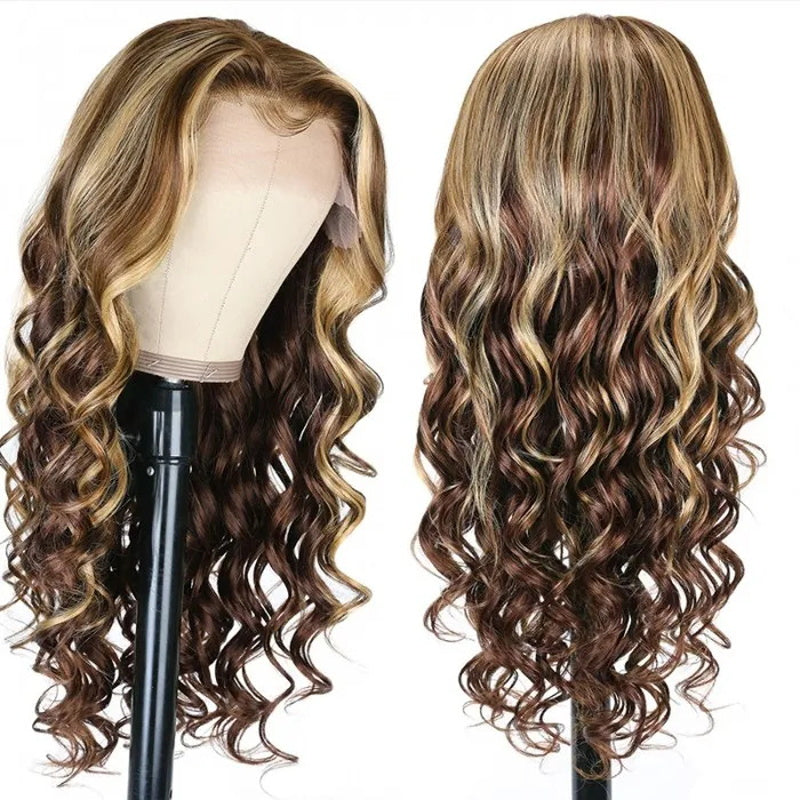 Sunber Flawless Honey Blonde Highlight Color 13x4 Body Wave Lace Front Wigs Pre-Plucked