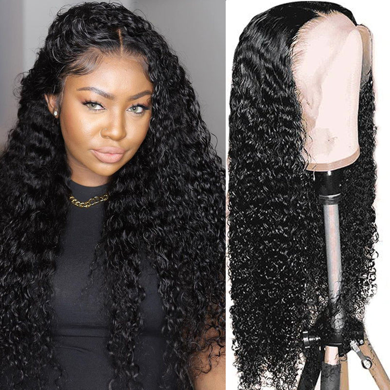 Sunber Jerry Curly 13 By 4 Lace Front Wigs 7x5 Bye Bye Knots Pre-Cut Lace Human Hair Lace Closure Wig