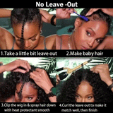 Flash Sale $100 Off Sunber Afro Kinky Curly V Part Wig Real Human Hair No Leave Out No Glue Wig