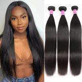 Sunber Straight 3Pcs Human Hair Weave With Unprocessed Brazilian Virgin Bundles