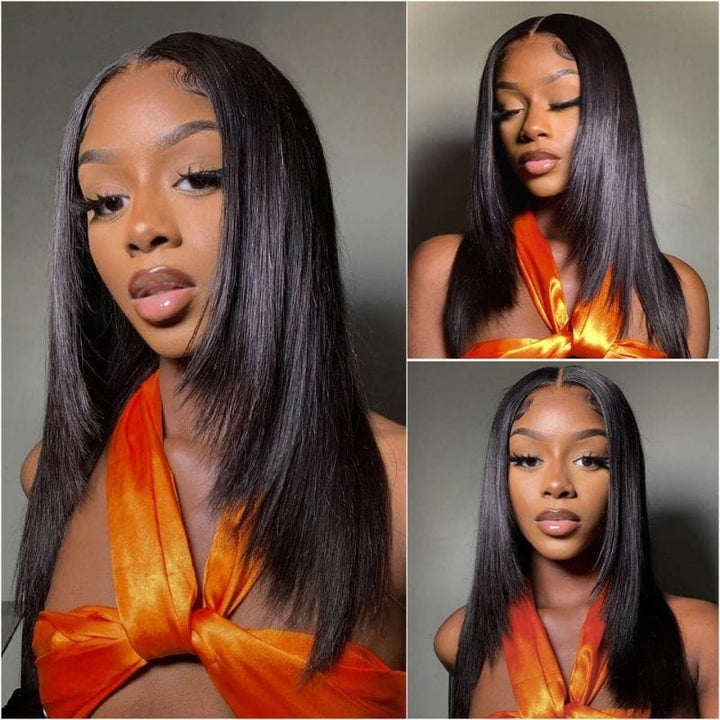 70% Off Sunber Flash Sale 90's Vibe Layered Haircut Wig Human Hair Bone Straight 13x4 Lace Front Wigs