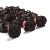 Brazilian Hair Natural Wave Hair 3 Bundles With 4"*4" Lace Closure - Sunberhair