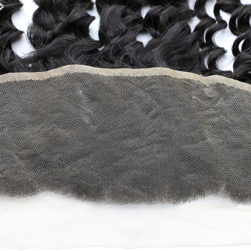 Virgin Deep Wave Hair 13*4 Ear to Ear Lace Frontal, 1pcs, Brazilian/Malaysian/Brazilian Hair - Sunberhair