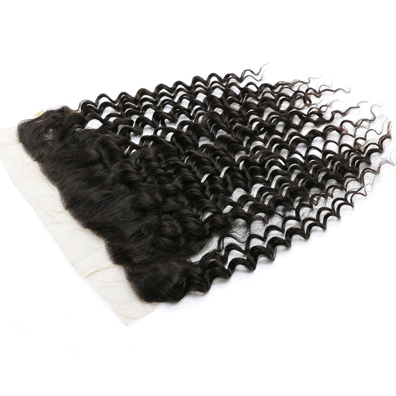 Virgin Deep Wave Hair 13*4 Ear to Ear Lace Frontal, 1pcs, Brazilian/Malaysian/Brazilian Hair - Sunberhair