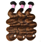 Sunber Flash Sale For Brown Balayage Highlight Color Body Wave/ Straight 3 Bundles