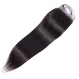 Sunber Hair Brazilian Human Straight Hair 4x4 Free Part Lace Closure Pre-Plucked With Baby Hair