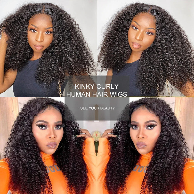 BOGO Sunber Kinky Curly Wigs Skin Melt Lace Front Wigs Natural Hairline Human Hair Flash Sale