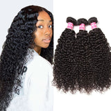 Sunber Jerry Curly Human Hair Weaves 3 Bundles Can Be Dyed And Bleached Virgin Human Hair