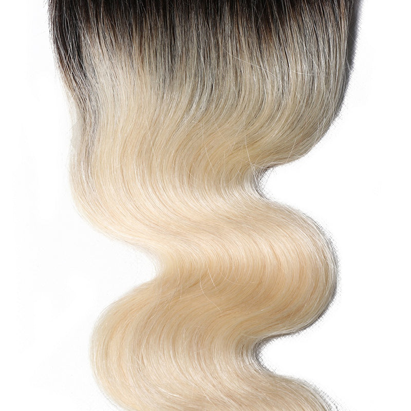 Sunber 1 Pc 1B/613 Color Human Hair Lace Closure 4*4 Body Wave Closure