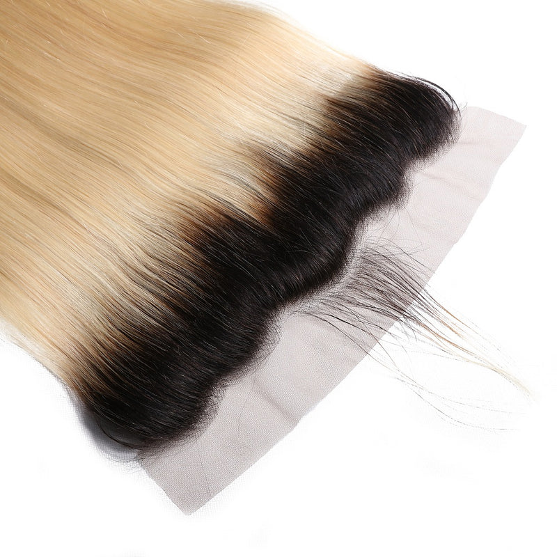 Sunber Hair 1B/613 Color Human Hair Lace Closure 13*4 Straight Hair Closure