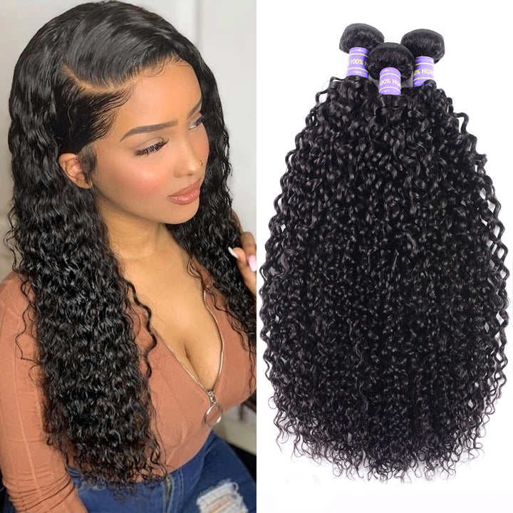 Sunber Hair New Remy Human Hair Malaysian Curly Hair 3 Bundles Human Hair Can be Dyed and Bleached