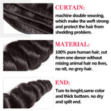 Sunber Virgin Brazilian Loose Wave Hair 4 Bundles - 100% Unprocessed Human Bundle Deals - Sunberhair
