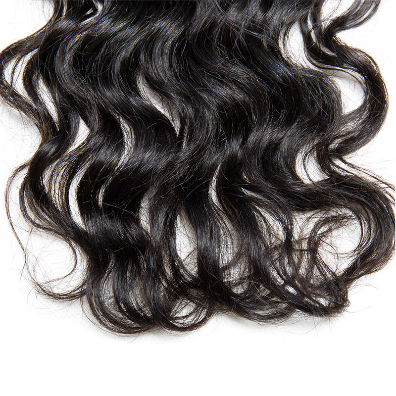 Virgin Natural Wave Hair 4x4 Free Part Swiss Lace Closure, 1pcs. Malaysian/Brazilian/Peruvian Hair - Sunberhair