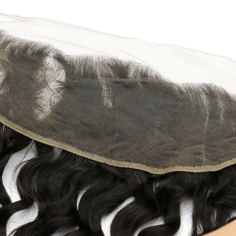 Peruvian Virgin Natural Wave Hair 3 Bundles with Lace Frontal, 100% Human Virgin Hair - Sunberhair