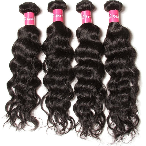 Brazilian Natural Wave Hair 4 Bundles, 100% Virgin Human Hair - Sunberhair