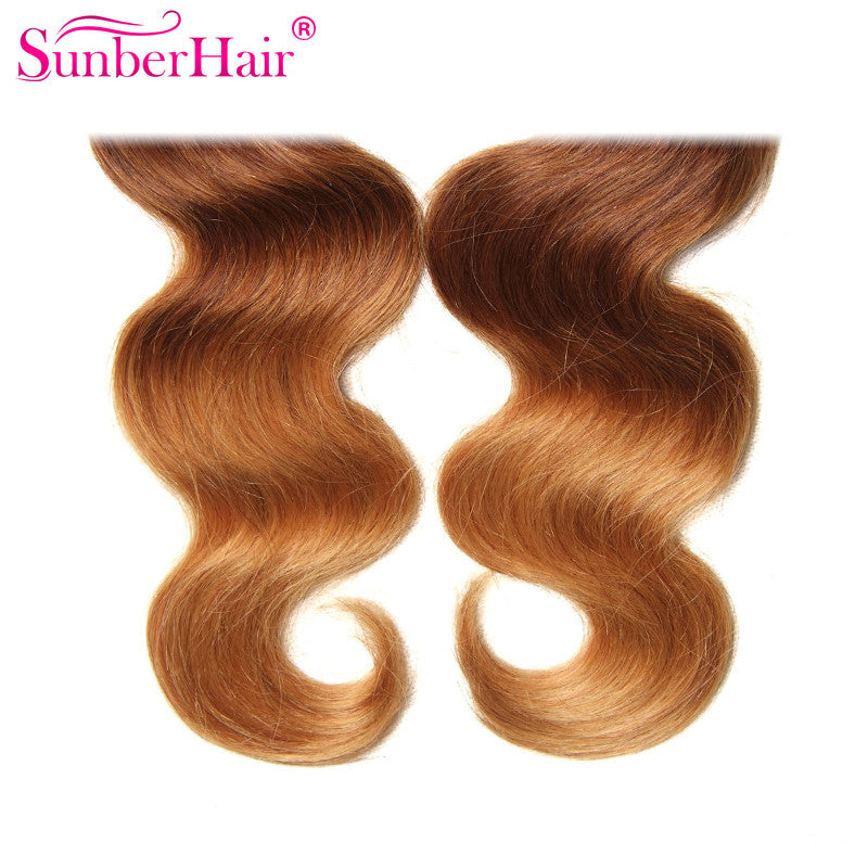 Malaysian Ombre Body Wave Hairs 3 Bundles, T1B/4/27 Ombre Human Hair Weaves - Sunberhair