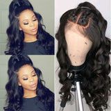 Sunber 9A Grade High Quality 13 By 4 Pre-Plucked Transparent Lace Front Wigs Body Wave Human Hair Wigs Fast Shipping