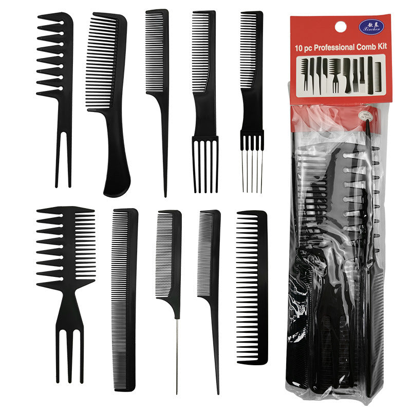 500 Points Redeem Sunber Hair Care Comb Anti Static Coarse Fine Toothed Tail Pick Combs Black Set For Wet Dry Curly And Straight Hair