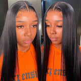 BOGO Sunber Straight Human Hair Lace Part Wig 150% Density Natural Hairline Hand Tied Lace Part Wig Pre Plucked Hairline