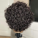 Sunber Water Wave Short Pixie Cut Virgin Human Hair Wigs