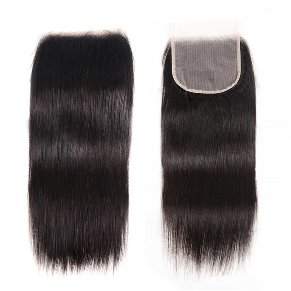 Sunber 1 Pc Straight 5X5 Transparent Lace Closure Hair Extension 8-18 inch 100% Human Hair HD Closure