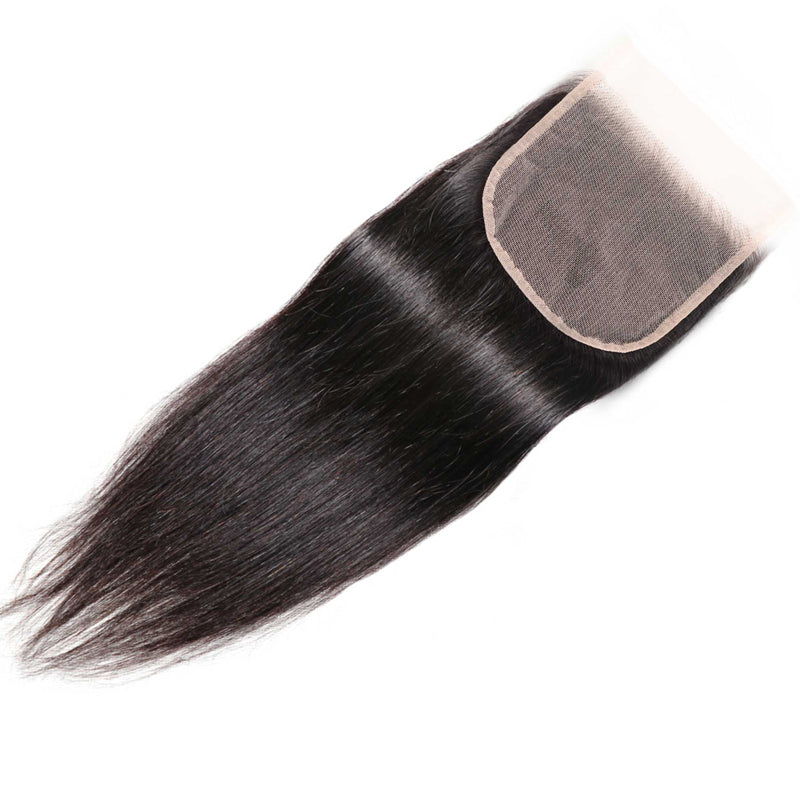 Sunber 1 Pc Straight 5X5 Transparent Lace Closure Hair Extension 8-18 inch 100% Human Hair HD Closure
