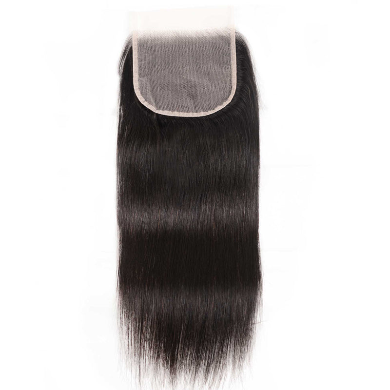 Sunber 1 Pc Straight 5X5 Transparent Lace Closure Hair Extension 8-18 inch 100% Human Hair HD Closure