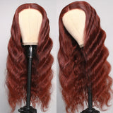 BOGO Sunber Wear & Go Reddish Brown 4x4 Pre-Cut Lace Breathable Cap Human Hair Wigs