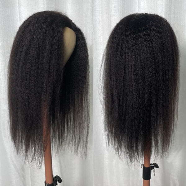 Sunber Kinky Straight No Glue No Leave Out Half Wigs With Easy Install Human Hair Wigs