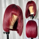 sunber colored bob wigs with bang
