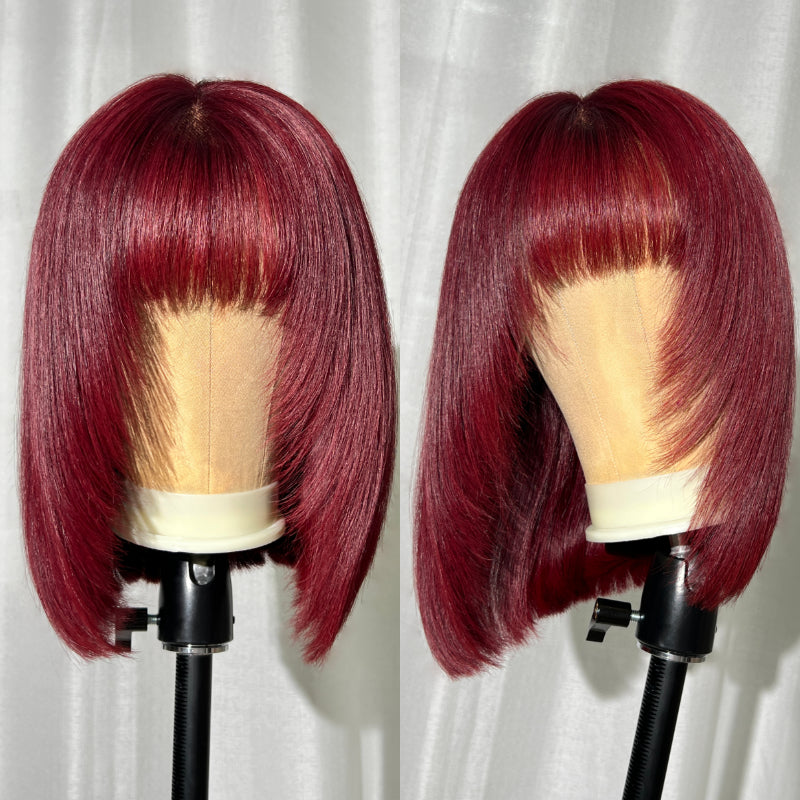 sunber colored straight human hair wig