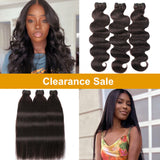 Flash Sale Sunber #2 Dark Brown Hair Bundles Body Wave/Straight Human Hair Weave 3 Pcs For Clearance Sale